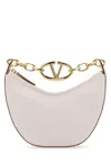 Valentino Ivory Leather Mini Hobo Vlogo Moon Handbag