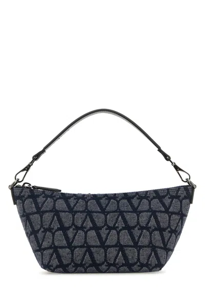Valentino Garavani Man Blue Toile Iconographe Handbag In Multicolor