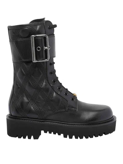 Valentino Garavani Valentino Combat Booties In Black