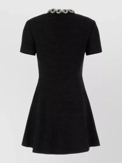 Valentino Bouclé Mini Dress In Black