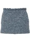 Valentino Bouclé Mini Skorts In Blue