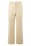 Valentino Optical  Bouclé Trousers In White