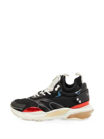 Pre-owned Valentino Garavani Bounce Lace-up Sneakers In Black