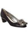 Valentino Bow 45 Leather Pump In Black