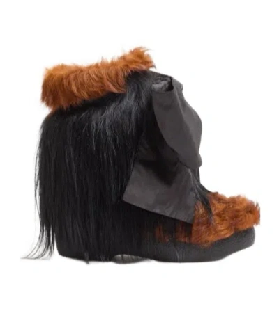 VALENTINO GARAVANI 45MM SNOWISH FUR-TRIMMED BOOTS