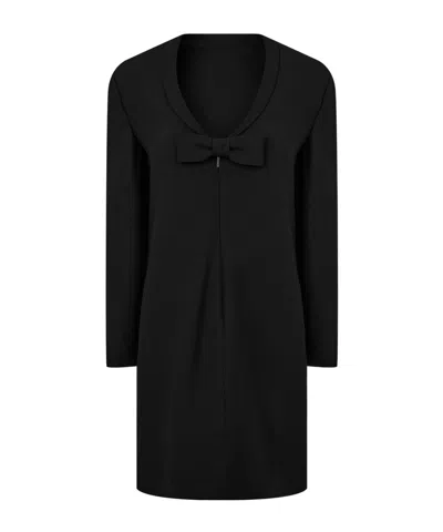 Valentino Bow Back Mini Dress In Black