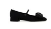 Valentino Crystal Bow Mary Jane Ballerina Flats In Black