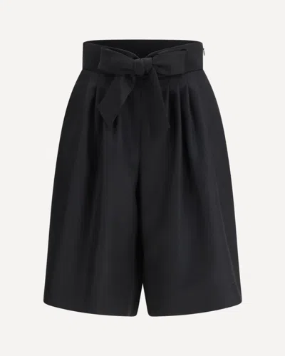 Valentino Bow-detail Bermuda Shorts In Black