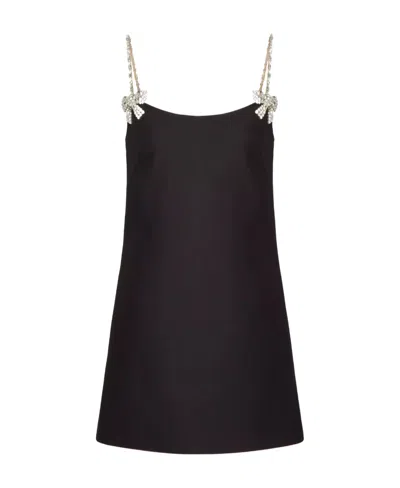 VALENTINO VALENTINO	CREPE COUTURE EMBELLISHED SLEEVELESS DRESS