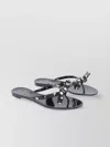 Valentino Heel Sandals With Bow Accent And Studded Embellishments