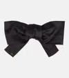 Valentino Vlogo Signature Bow Silk Hair Clip In Black