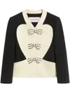 Valentino Embroidered Blazer In Black