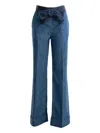 Valentino Bow-detail Jeans In Blue
