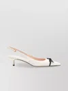 Valentino Bow Detail 45 Leather Slingback Pump