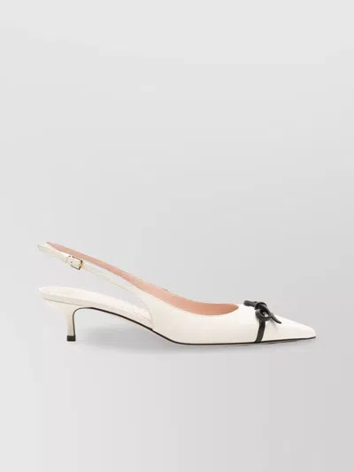 VALENTINO GARAVANI BOW DETAIL KITTEN HEEL PUMPS