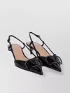 Valentino Bow Detail Kitten Heel Pumps With Pointed Toe