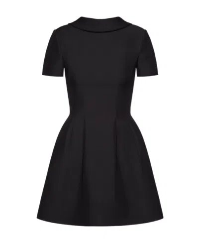 Valentino Bow-detail Mini Dress In Black