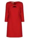 Valentino Mini Dress With Bow And Cut-out Design In Red