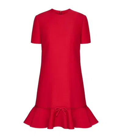 Valentino Bow-detail Mini Dress In Red