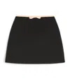 Valentino Garavani Short Wool Tweed Skirt With Crepe Couture Bow In Neutral