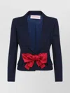 Valentino Tailored Bow-detail Jacket Crafted From Lightweight Viscose