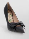 Valentino Bow Detail Pointed Toe Pumps In Black