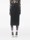 Valentino Bow-detail Satin Midi Skirt In Black