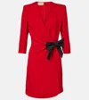 Valentino Draped Wrap Bow Mini Dress In Red