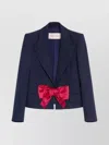 Valentino Tailored Bow-detail Jacket Crafted From Lightweight Viscose