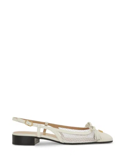 Valentino Garavani Bow-detail Slingback Pumps In White