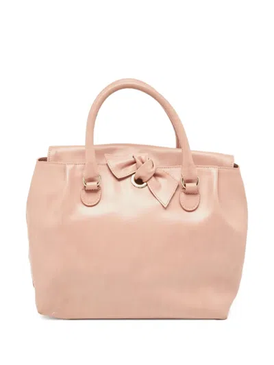 Pre-owned Valentino Garavani Bow-detail Tote Bag In Pink