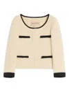 Valentino Textured Fabric Jacket Featuring Pockets In Neutral
