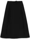 Valentino Bow-detailed Midi Skirt In Schwarz
