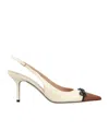 Valentino Bow Detailed Pointed Toe Pumps In White