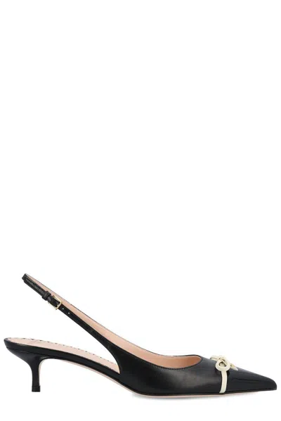 VALENTINO GARAVANI BOW DETAILED SLINGBACK PUMPS