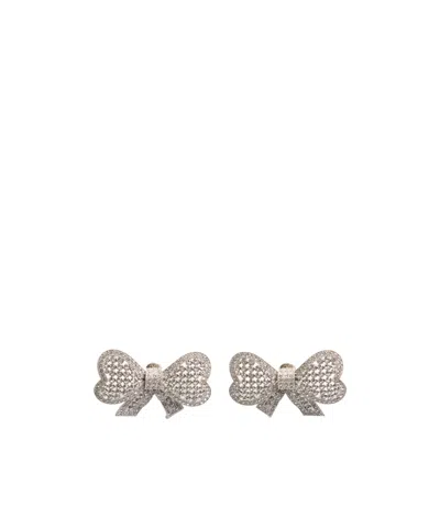 Valentino Garavani Bow Earrings In Metallic
