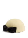 Valentino Garavani Bow-embellished Cloche Hat In Neutral
