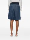 Valentino Bow-embellished Denim Shorts In Blue