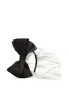 Valentino Bow-detail Embellished Headband In Black