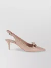 Valentino Bow Kitten Heel Pointed Studded Pumps