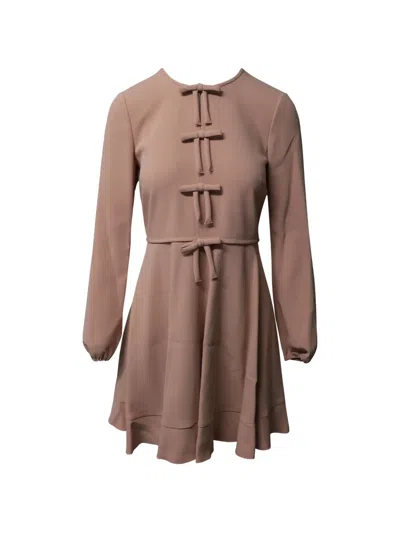 Pre-owned Valentino Bow Midi Dress In Pink