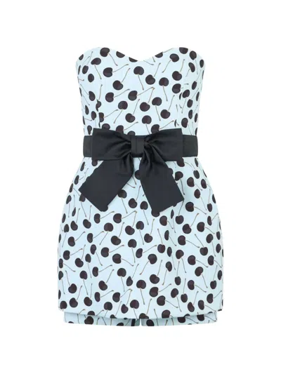 Valentino Bow Mini Dress In Multi