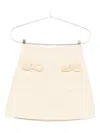 Valentino Bow-pocket Mini Skirt In Neutral