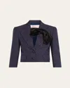 Valentino Silk Bow-detail Polka-dot Blazer