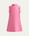 Valentino Garavani Bow Detail Shantung Silk Minidress In Pink