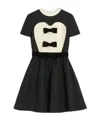 Valentino Double-bow Mini Dress In Wool In Black