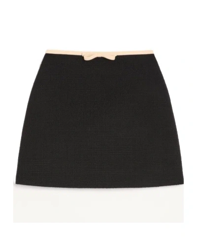 Valentino Bow Skirt In Black