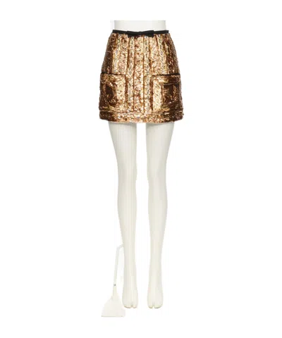 Valentino Bow Skirt In Brown