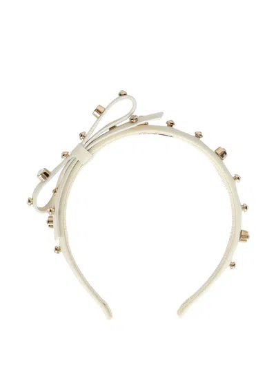 Valentino Garavani Bow Stud Headband In Gold