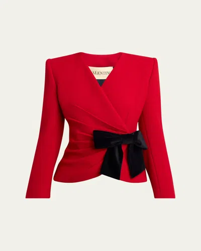 VALENTINO BOW WRAP BLAZER JACKET